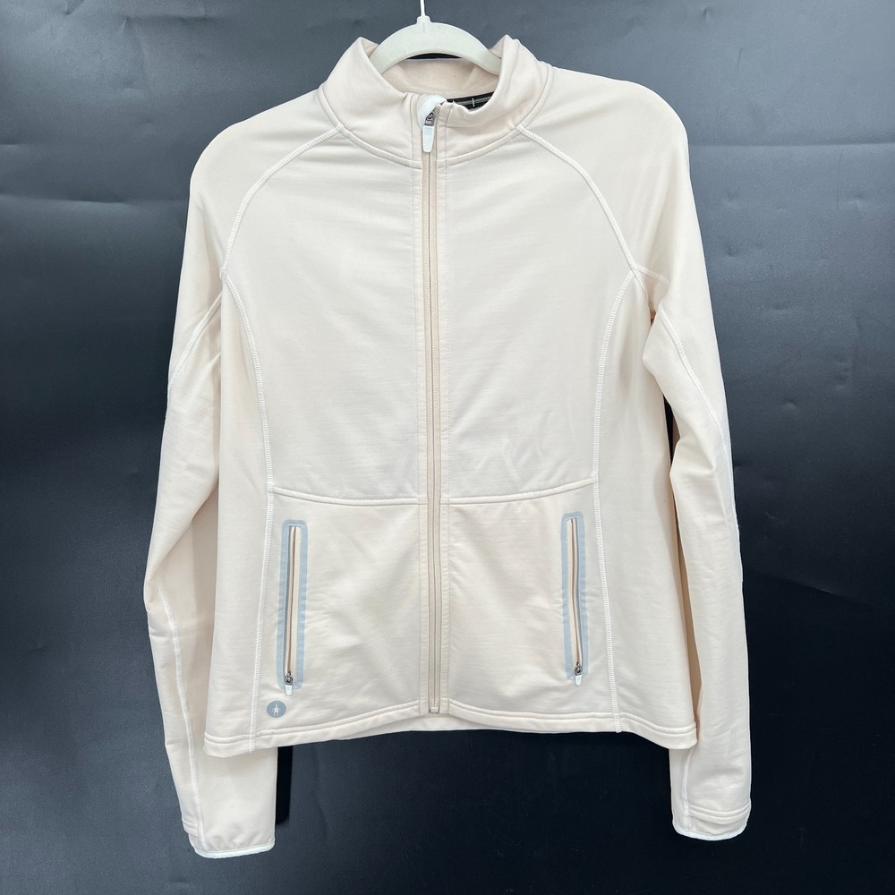 Smartwool Women's Active Fleece Jacket almond merino wool blend gorpcore ivory M